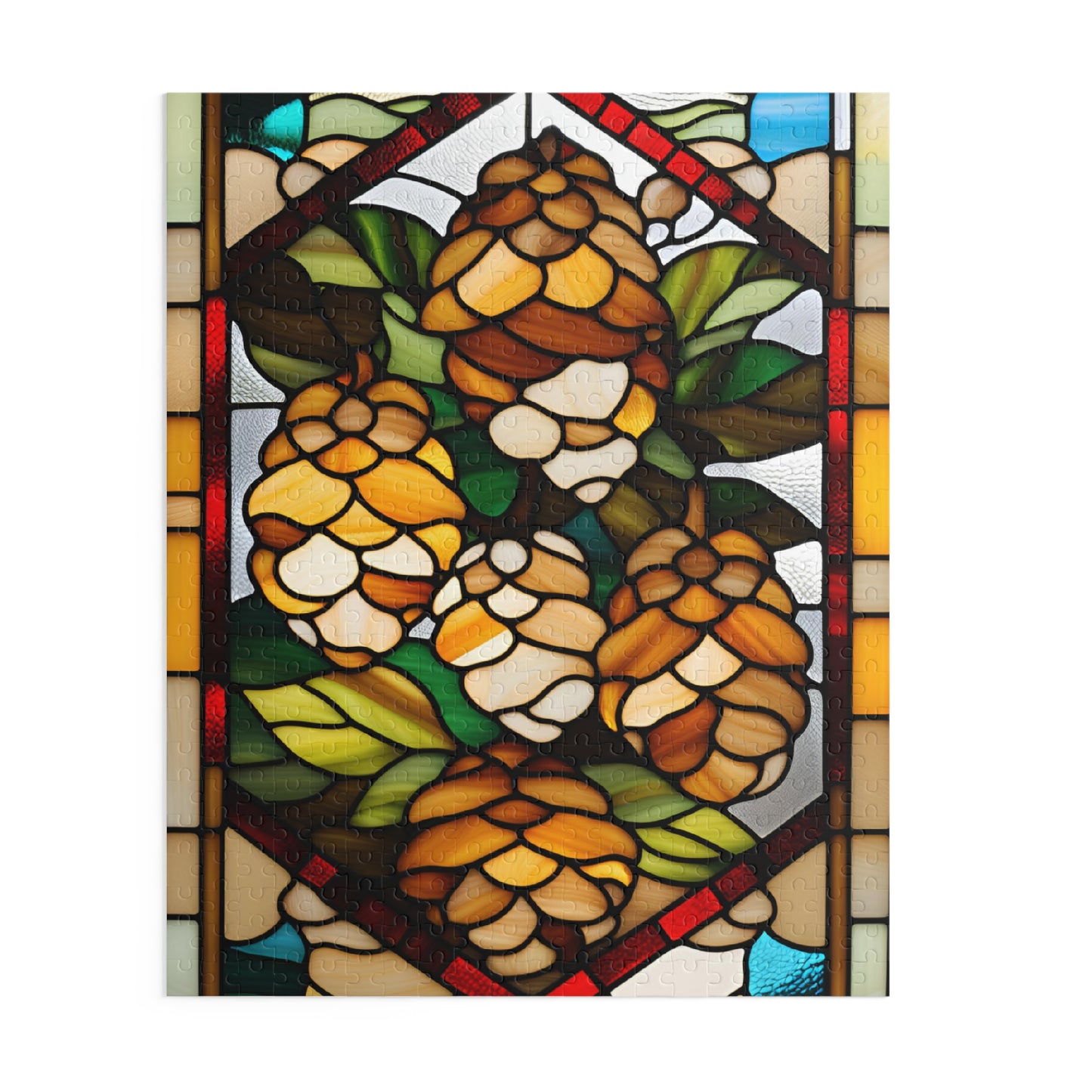 Stained Glass Pinecone Puzzle (120, 252, 500-Piece)