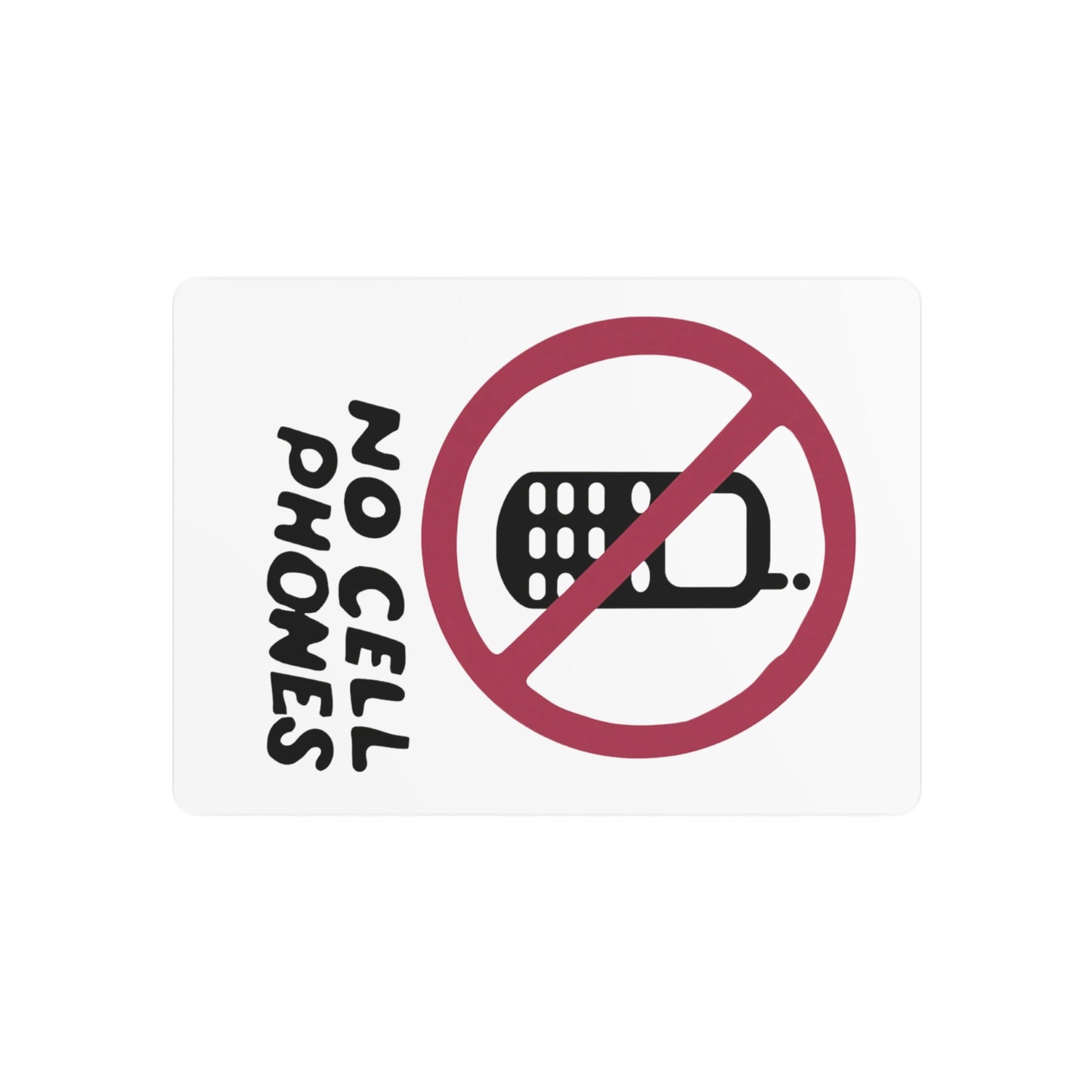 No Cell Phones - GG - Metal Art Sign