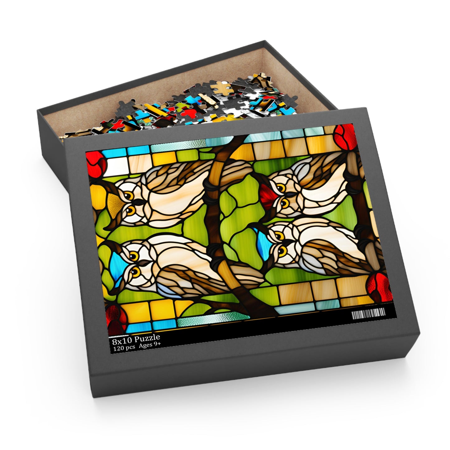Stained Glass Owl Puzzle (120, 252, 500-Piece)
