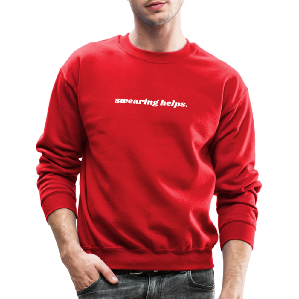 Swearing Helps - Crewneck Sweatshirt - red