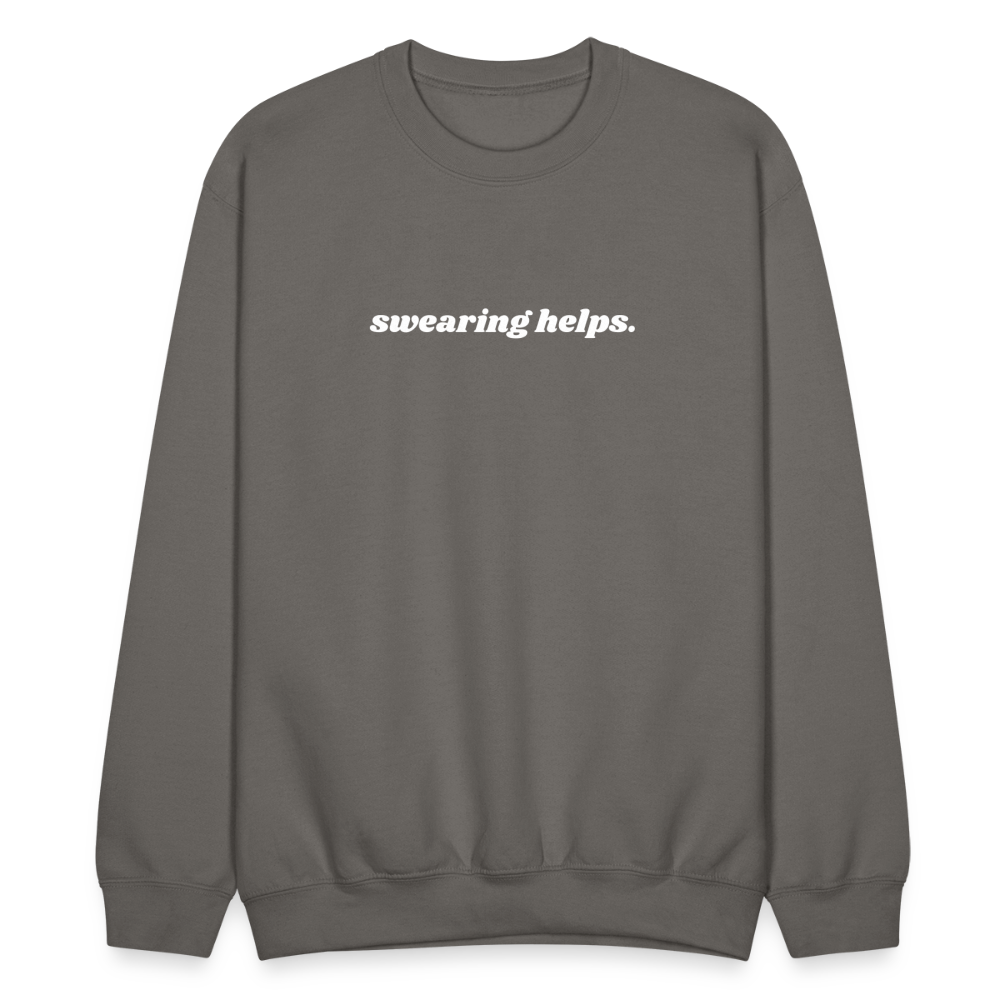 Swearing Helps - Crewneck Sweatshirt - asphalt gray