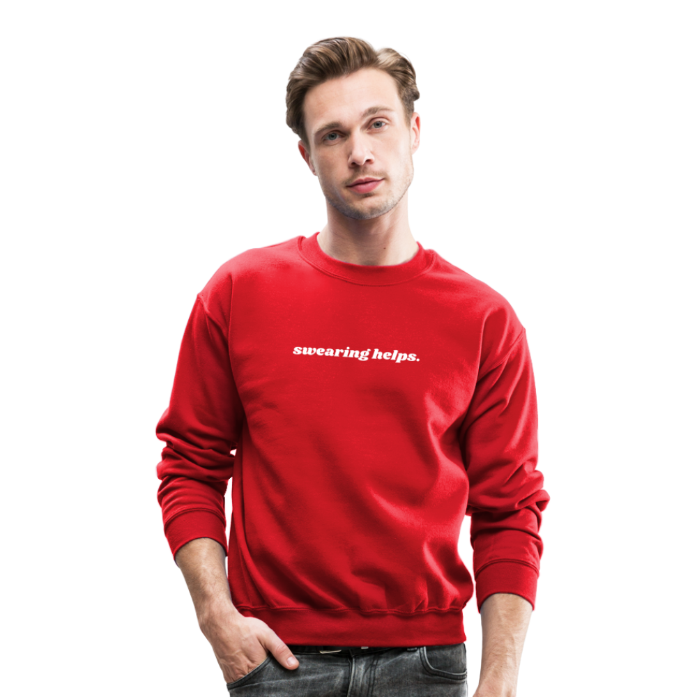 Swearing Helps - Crewneck Sweatshirt - red