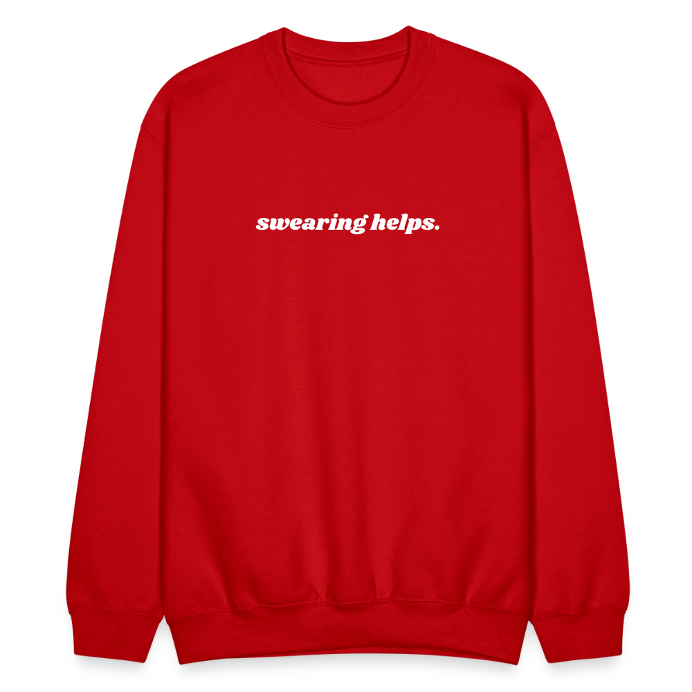 Swearing Helps - Crewneck Sweatshirt - red
