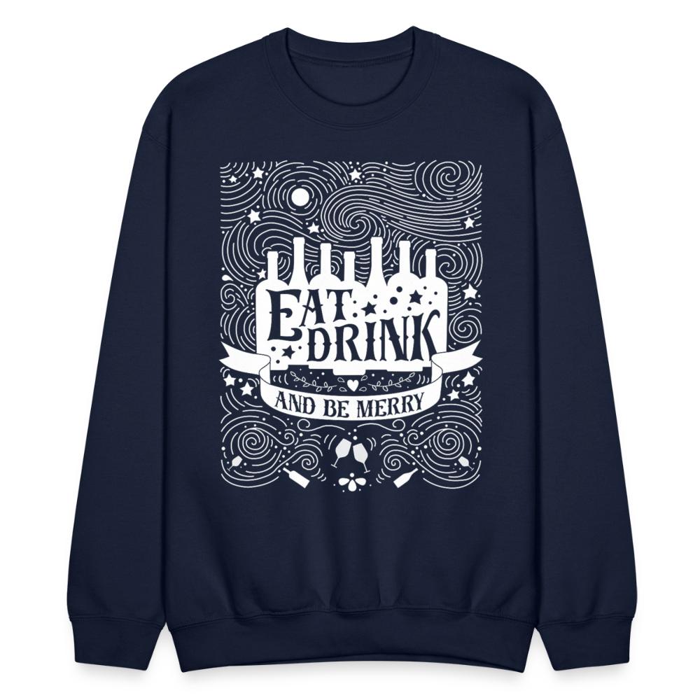 Eat.Drink.BeMerry - Crewneck Sweatshirt - navy