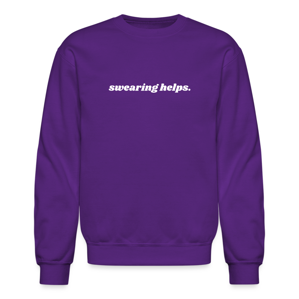 Swearing Helps - Crewneck Sweatshirt - purple