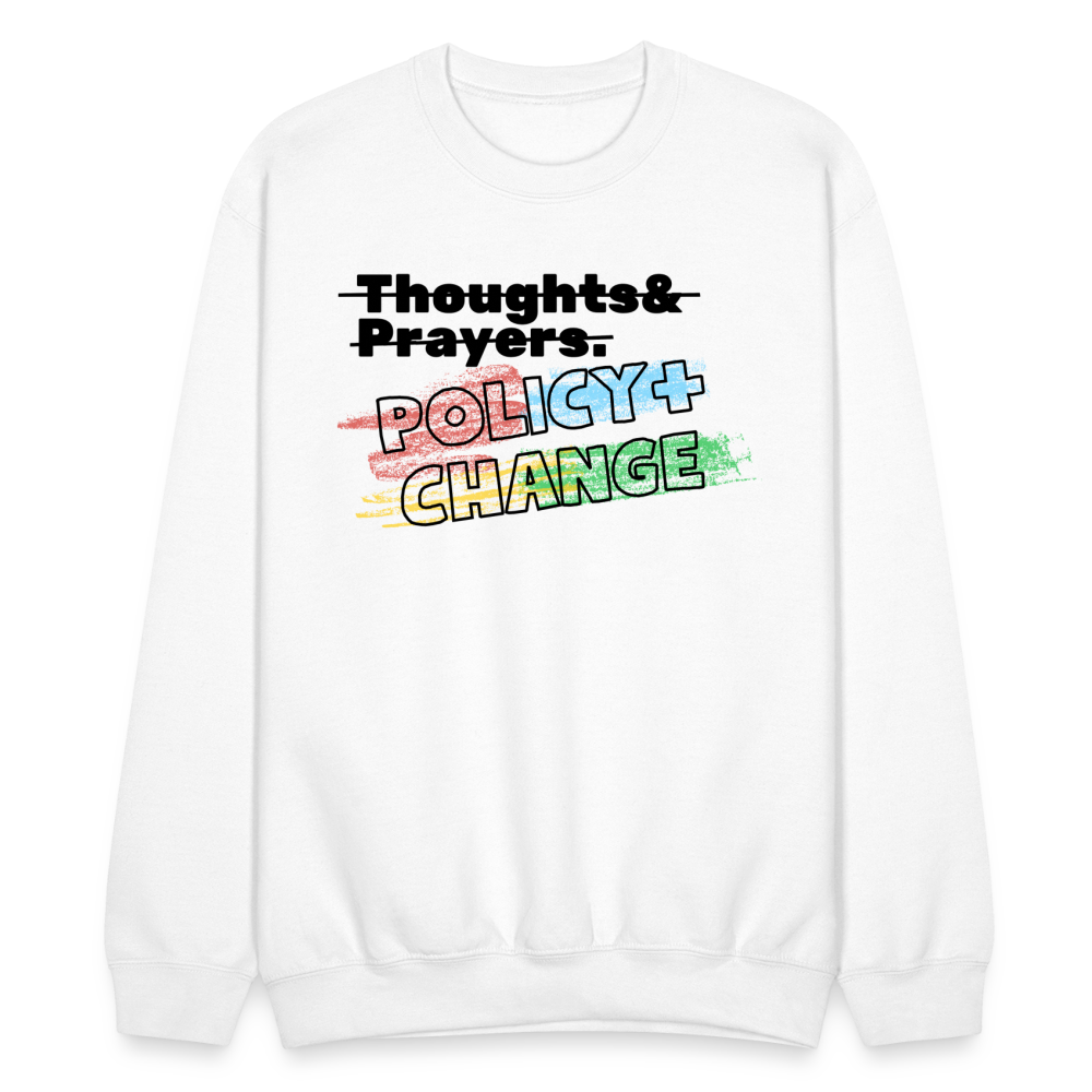 Policy + Change - Crewneck Sweatshirt - white