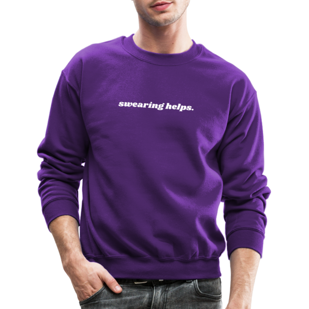 Swearing Helps - Crewneck Sweatshirt - purple