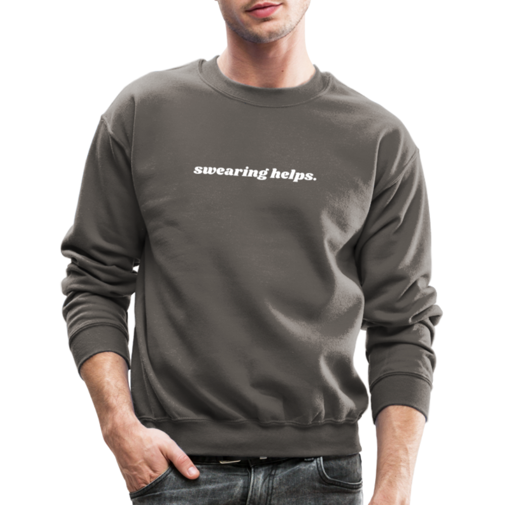 Swearing Helps - Crewneck Sweatshirt - asphalt gray