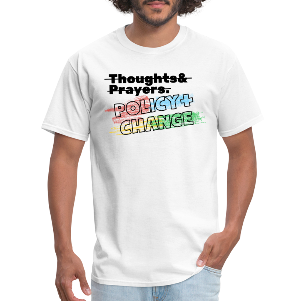 Policy + Change - Classic T-Shirt - white