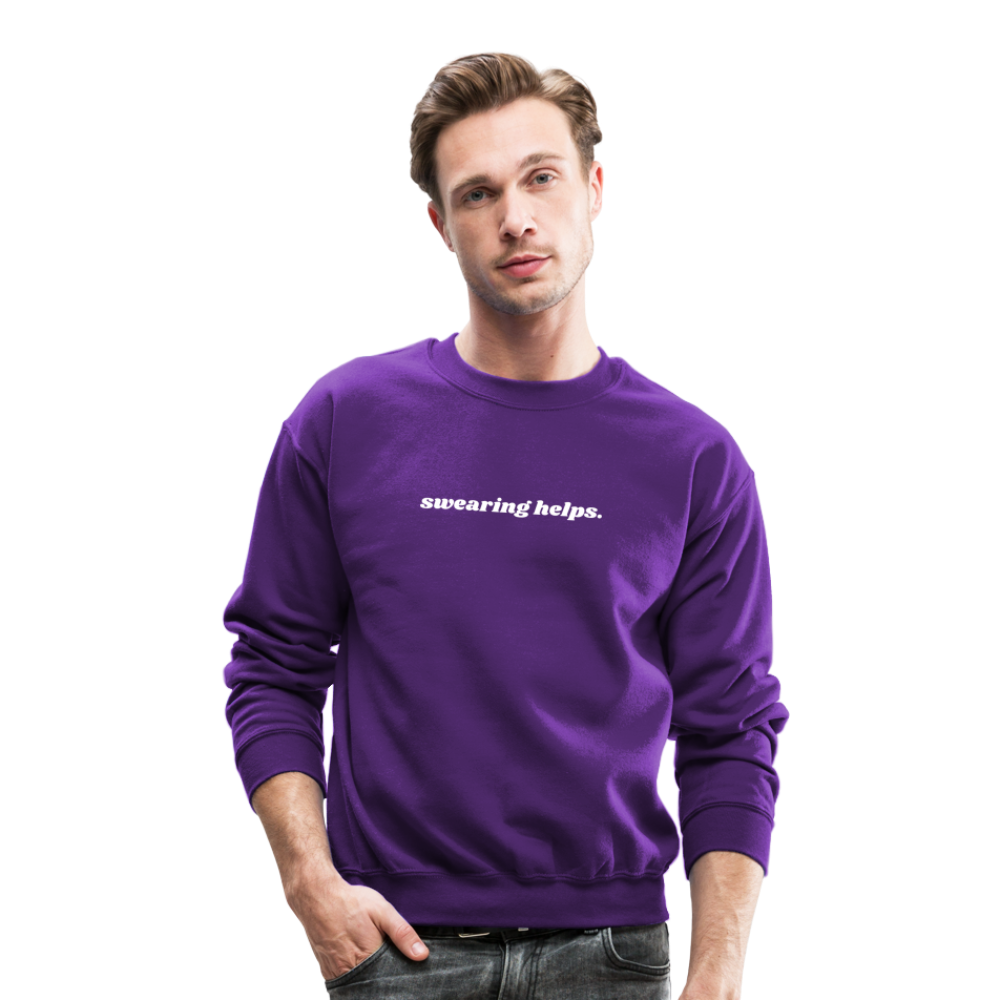Swearing Helps - Crewneck Sweatshirt - purple