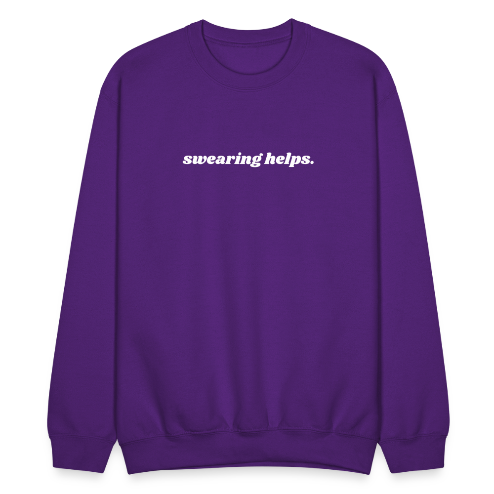 Swearing Helps - Crewneck Sweatshirt - purple