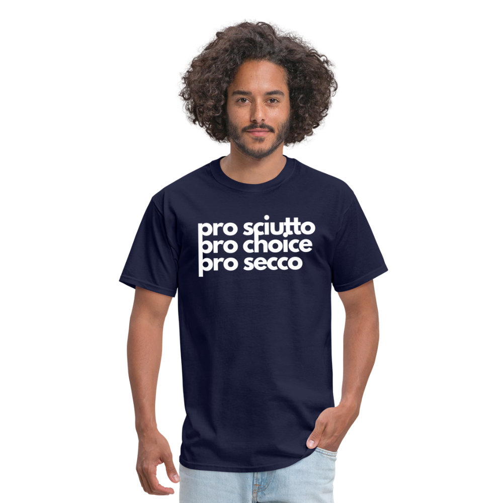 "pro sciutto - pro choice - pro secco" Classic T-Shirt - navy