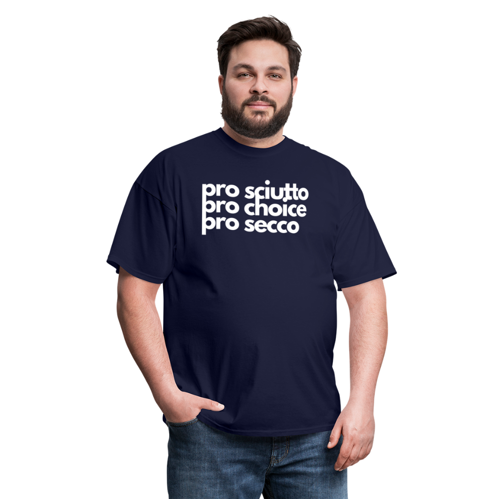 "pro sciutto - pro choice - pro secco" Classic T-Shirt - navy