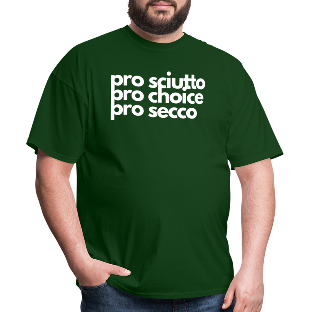 "pro sciutto - pro choice - pro secco" Classic T-Shirt - forest green