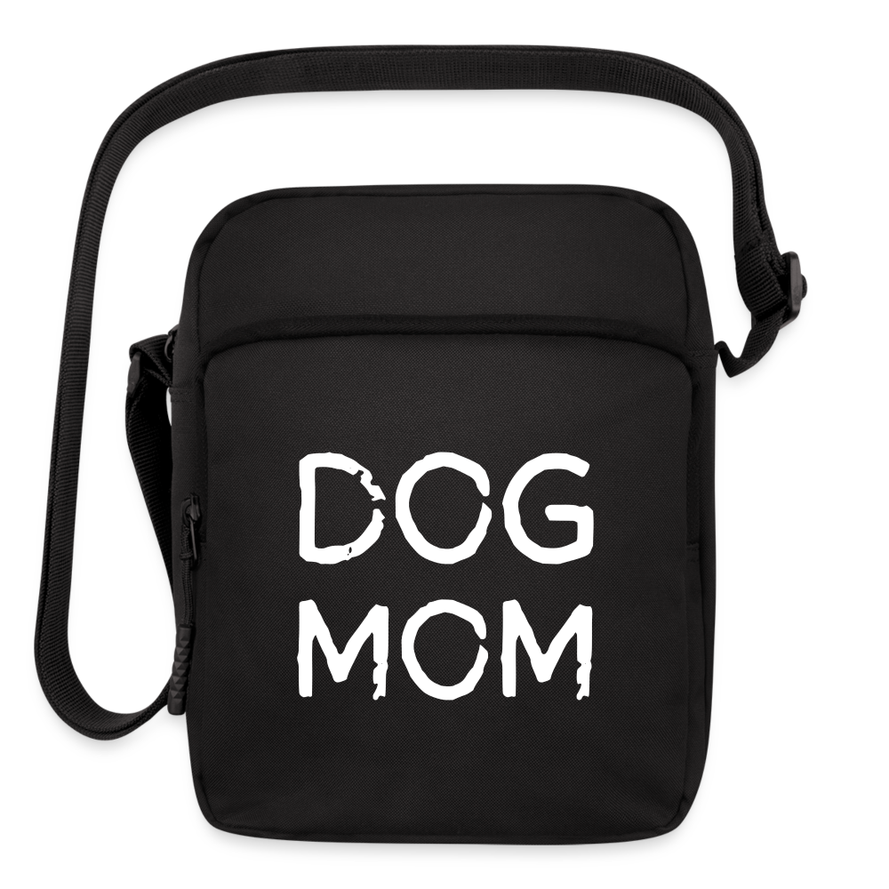 Dog Mom Upright Crossbody Bag - black