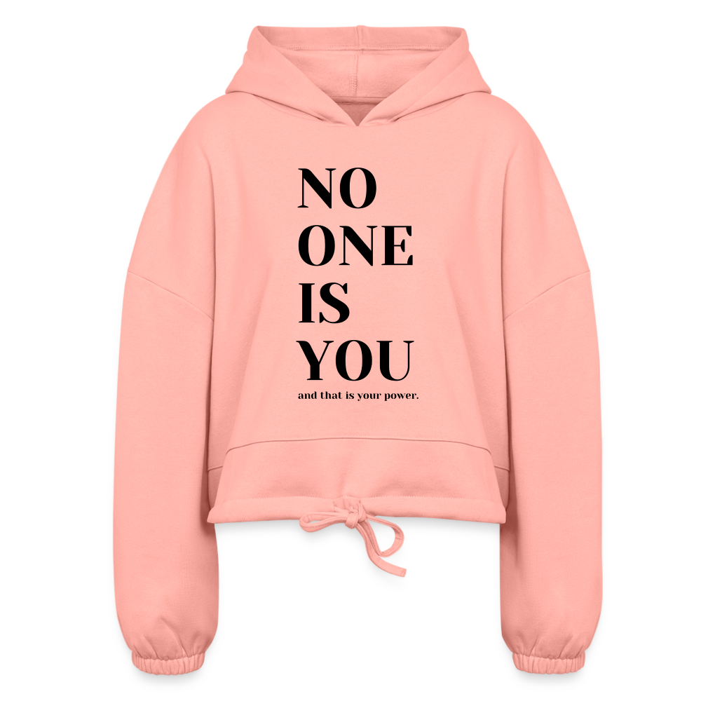 No One Is You - Cropped Hoodie - light pink