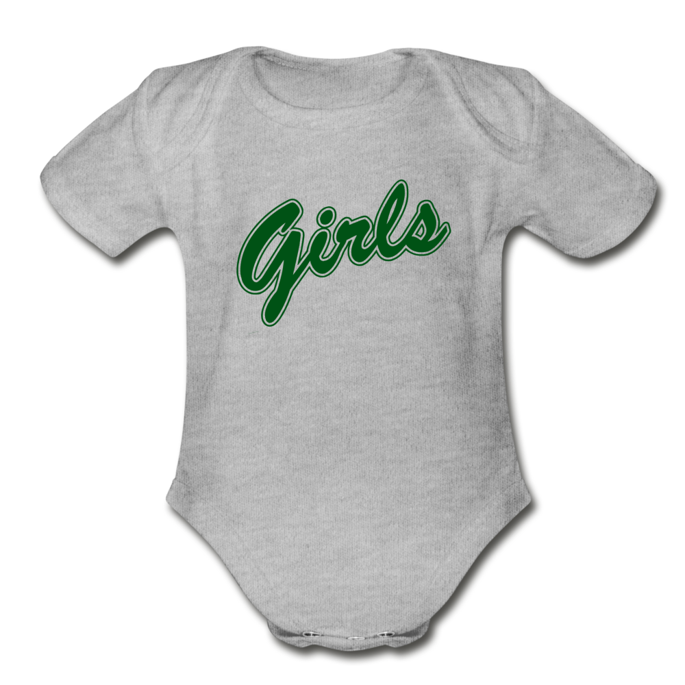 Girls Green Bodysuit - heather gray