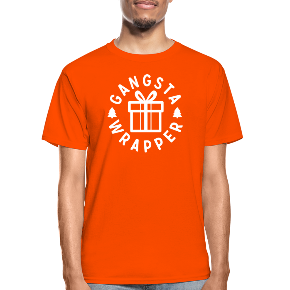 Gangsta Wrapper Adult Tagless T-Shirt - orange