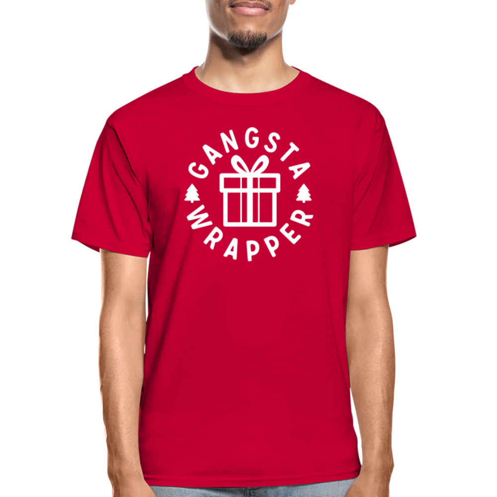 Gangsta Wrapper Adult Tagless T-Shirt - red