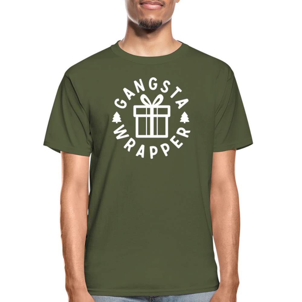 Gangsta Wrapper Adult Tagless T-Shirt - military green