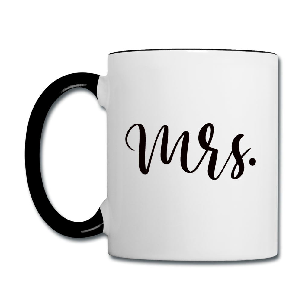 Mrs. Contrast Coffee Mug - white/black