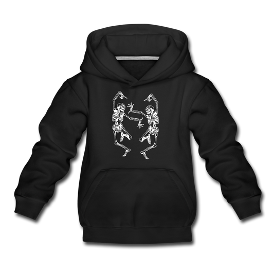 Kids‘ Dancing Bones Premium Hoodie - black