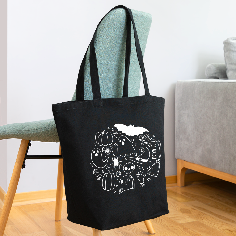 Spooky Eco-Friendly Cotton Tote - black