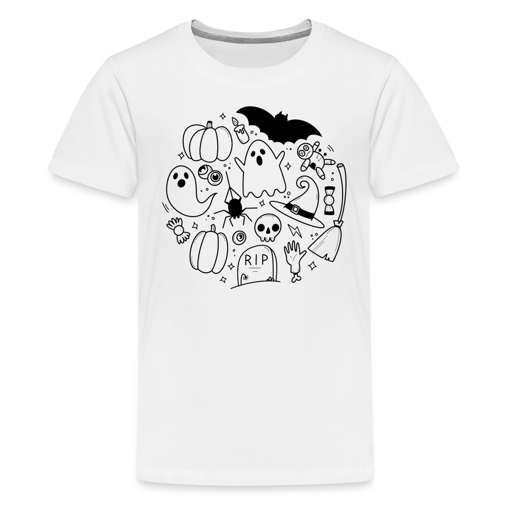Kids' Spooky Premium T-Shirt - white