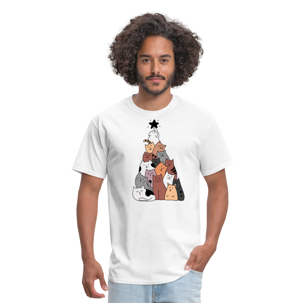 Holiday Cat Tree Classic T-Shirt - white