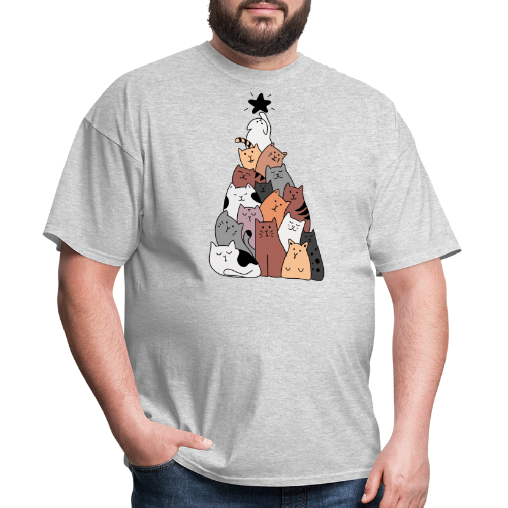 Holiday Cat Tree Classic T-Shirt - heather gray