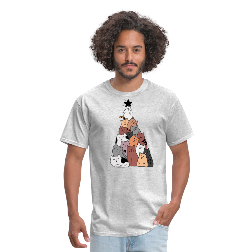Holiday Cat Tree Classic T-Shirt - heather gray