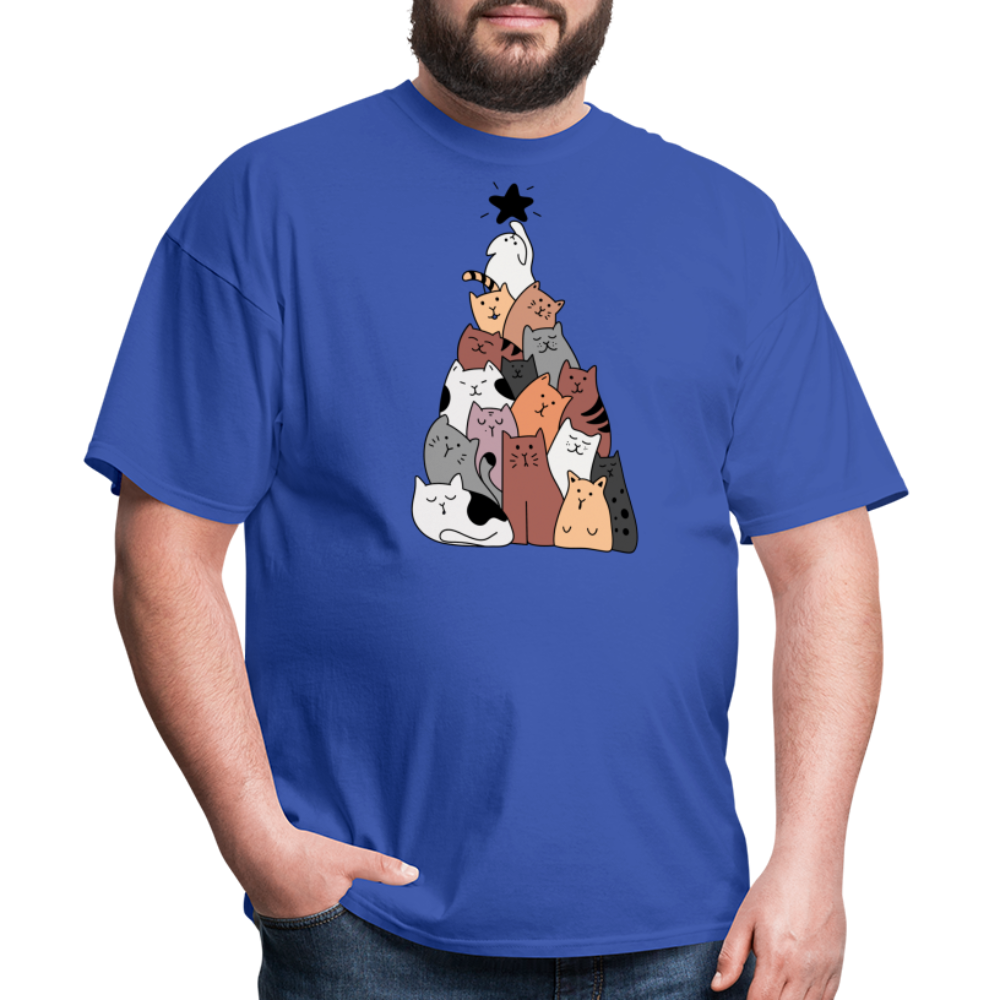 Holiday Cat Tree Classic T-Shirt - royal blue