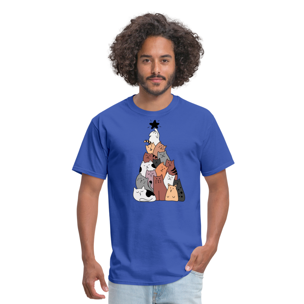 Holiday Cat Tree Classic T-Shirt - royal blue