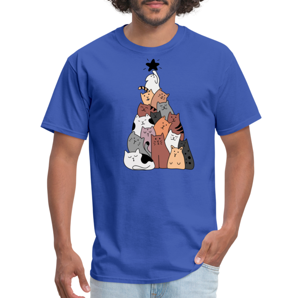 Holiday Cat Tree Classic T-Shirt - royal blue