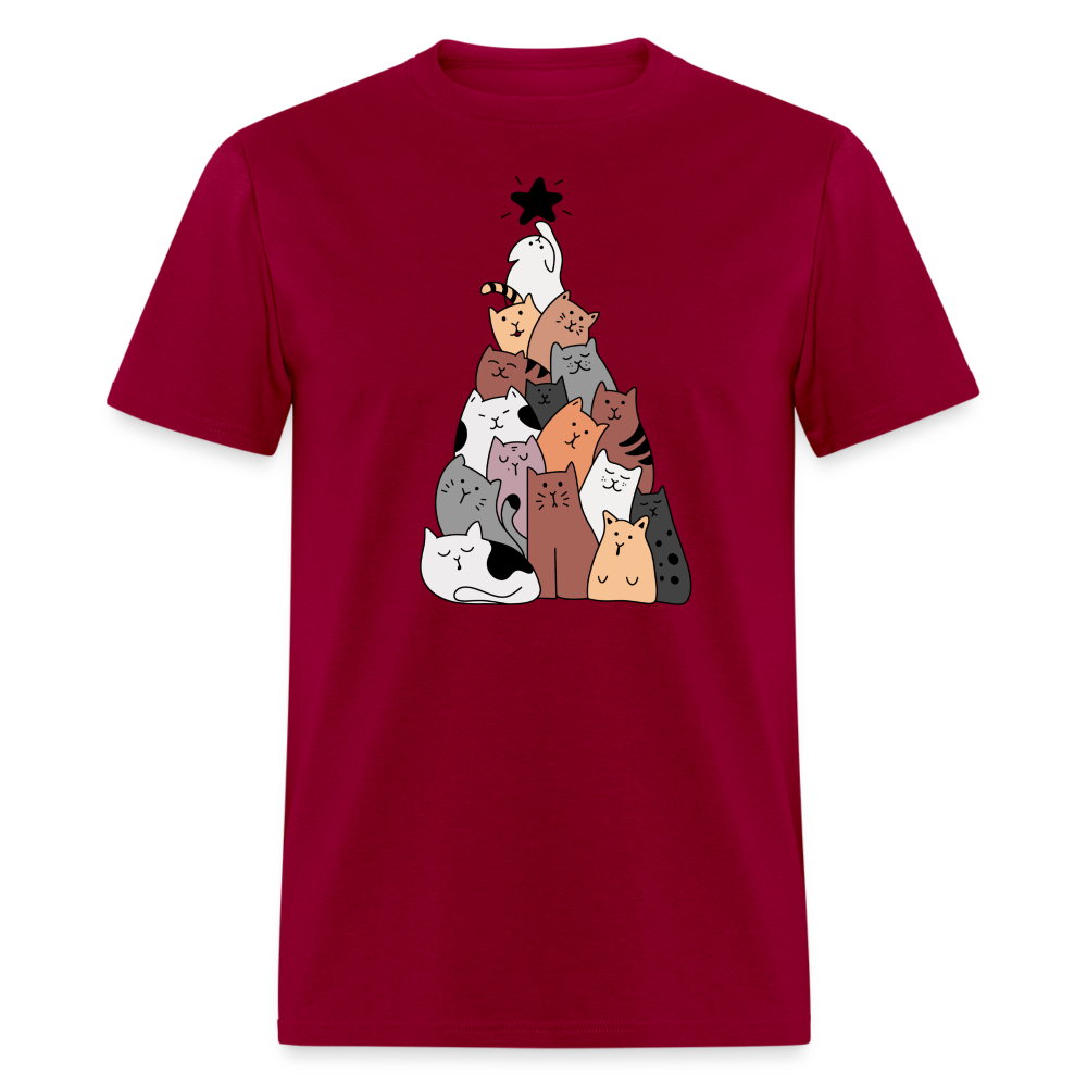 Holiday Cat Tree Classic T-Shirt - dark red
