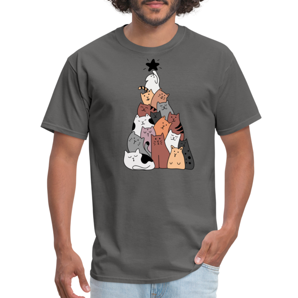 Holiday Cat Tree Classic T-Shirt - charcoal