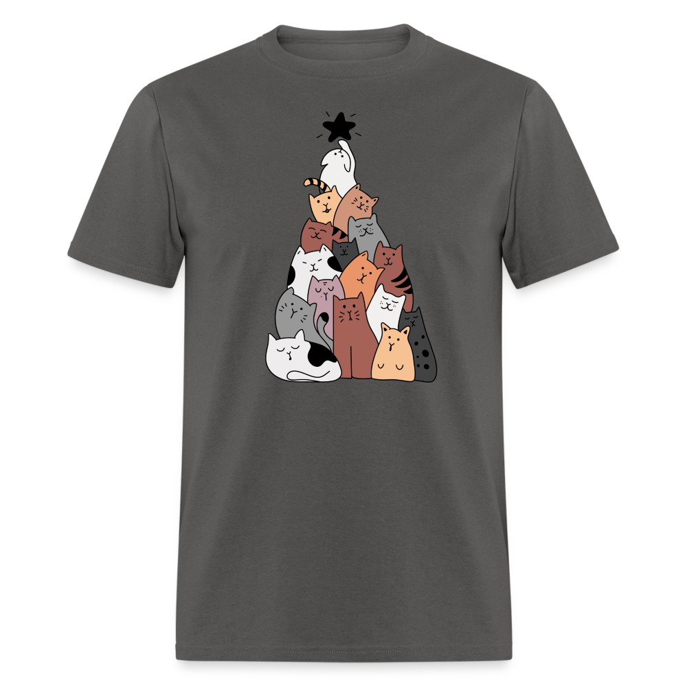 Holiday Cat Tree Classic T-Shirt - charcoal