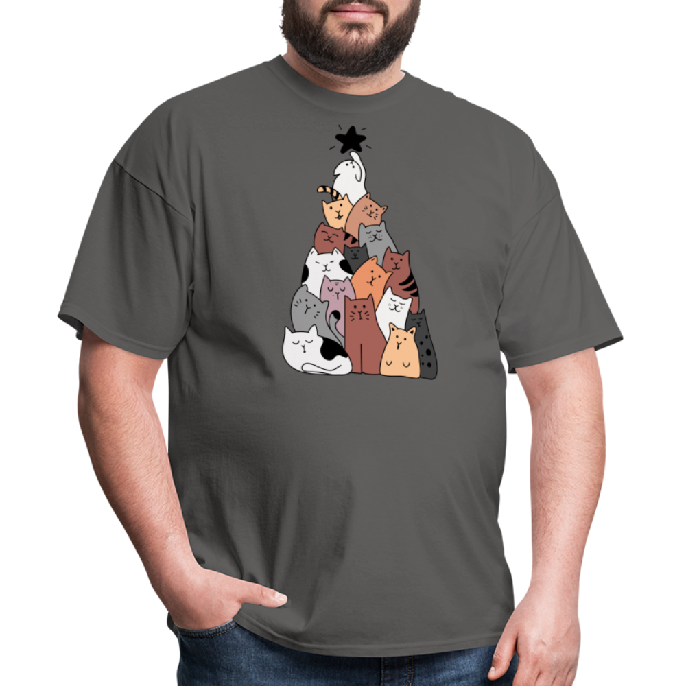 Holiday Cat Tree Classic T-Shirt - charcoal