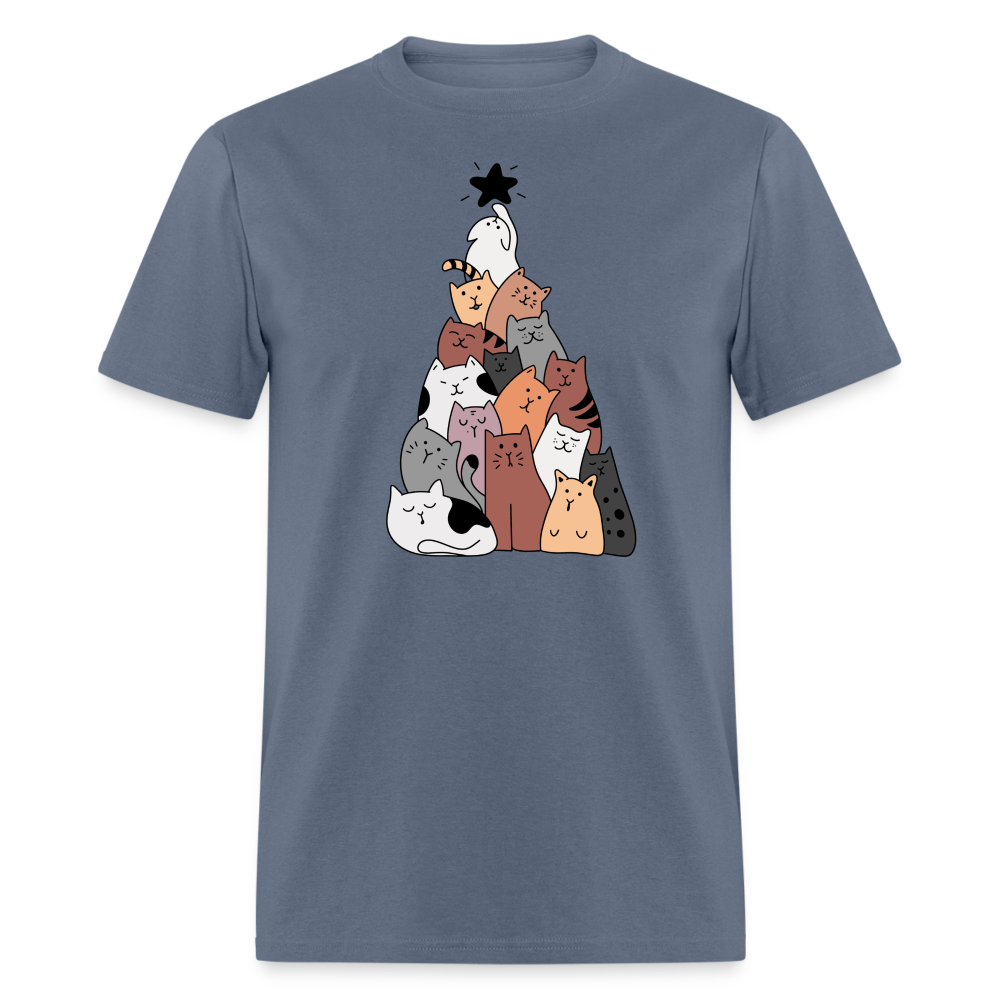 Holiday Cat Tree Classic T-Shirt - denim