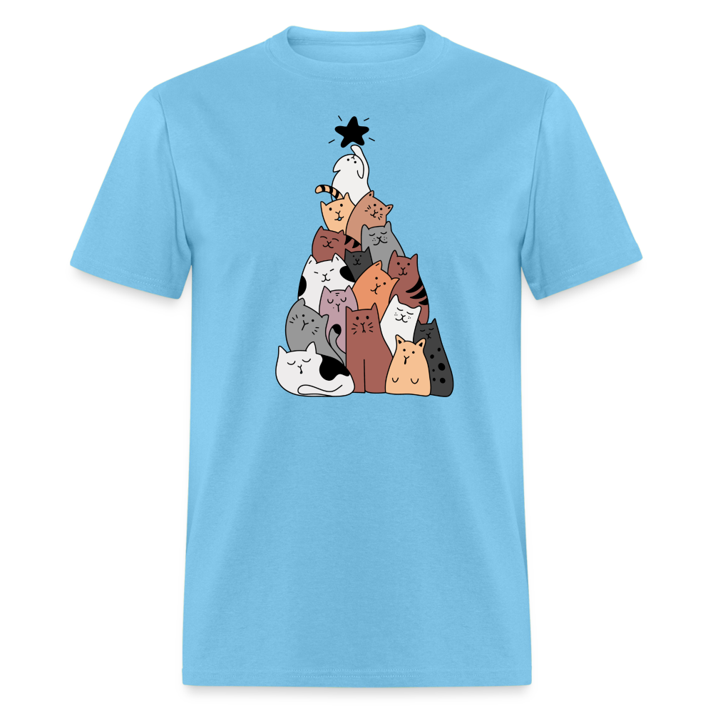 Holiday Cat Tree Classic T-Shirt - aquatic blue