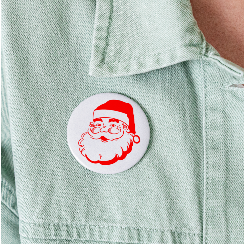 Santa Buttons large 2.2'' (5-pack) - white