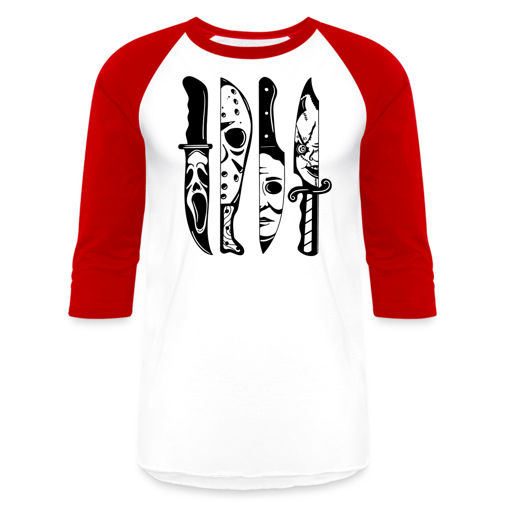 Scary Guys Baseball T-Shirt - white/red