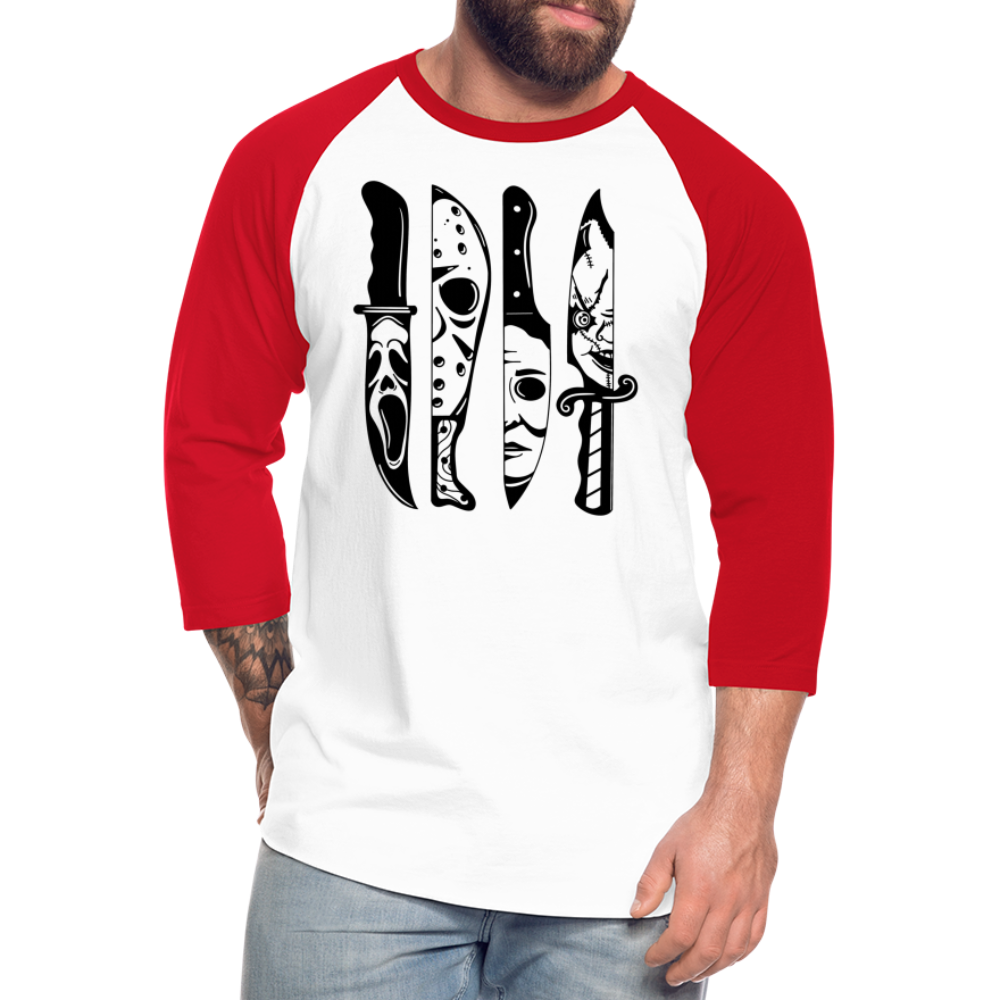 Scary Guys Baseball T-Shirt - white/red