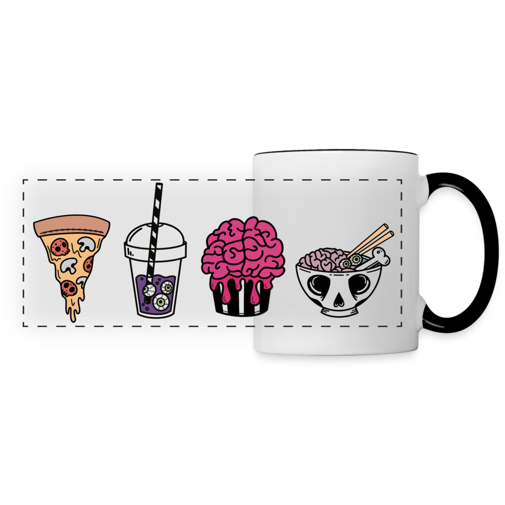Spooky Snacks Panoramic Mug - white/black