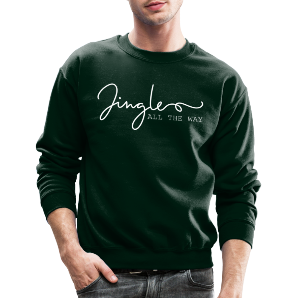Jingle ALL THE WAY Crewneck Sweatshirt - forest green