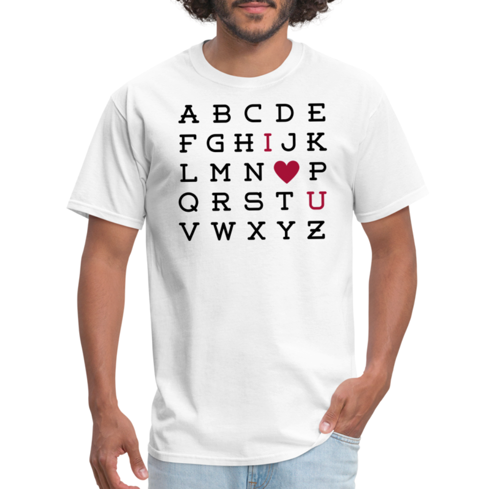 ABC I Heart U T-Shirt - white