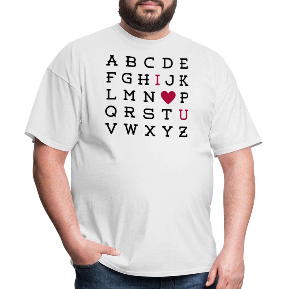 ABC I Heart U T-Shirt - white