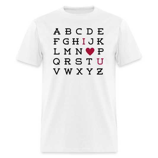 ABC I Heart U T-Shirt - white