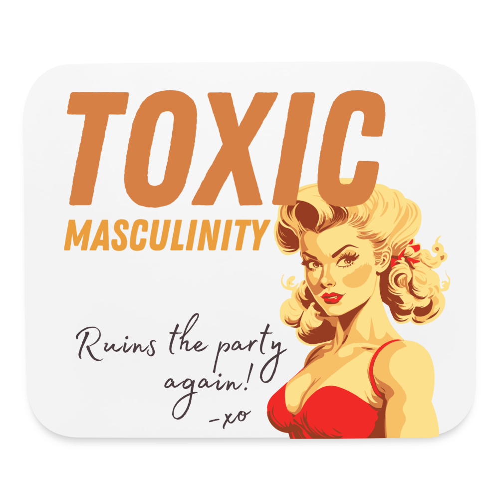 Toxic Masculinity Mouse pad Horizontal - white