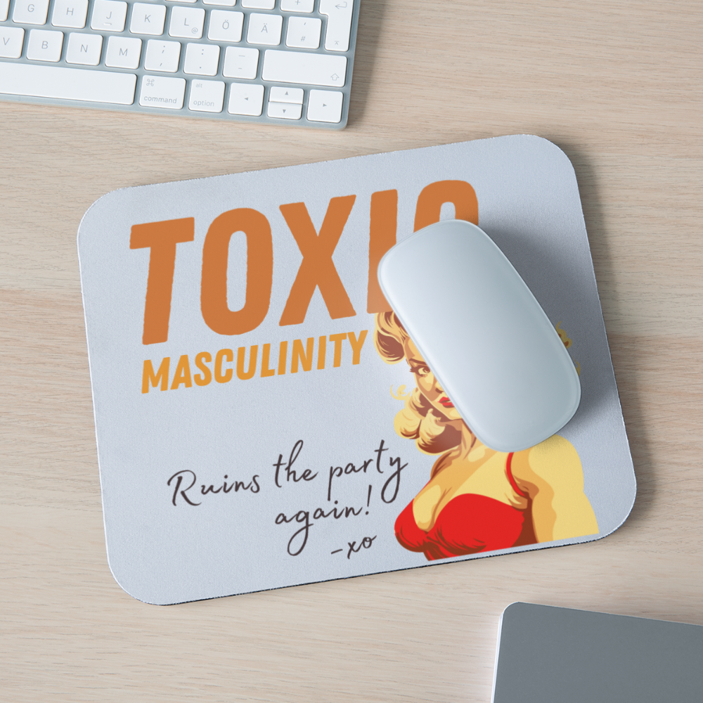 Toxic Masculinity Mouse pad Horizontal - white